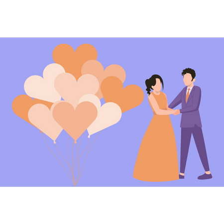 Weeding couple  Illustration