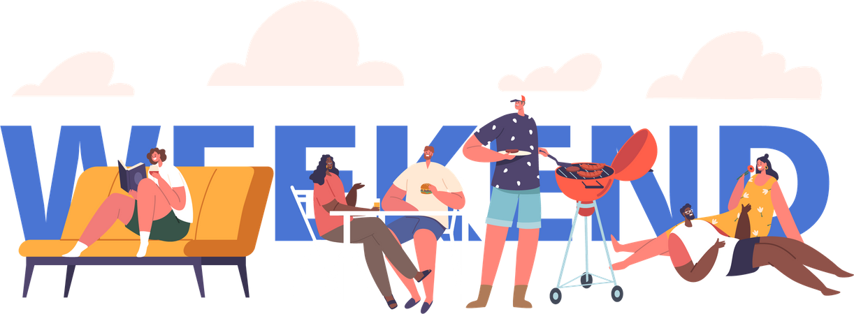 Weekend People  Illustration