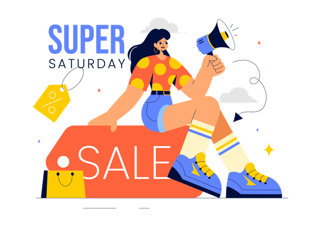 Weekend Super Sale  Illustration