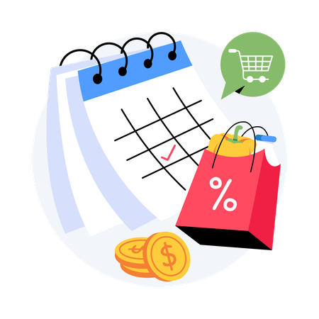 Weekly Grocery Shopping plan  Illustration