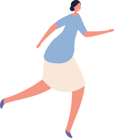 Weibliches Laufen  Illustration