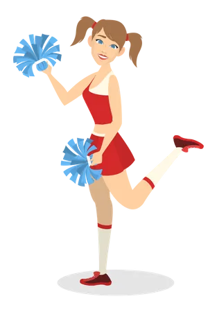 Weibliche Cheerleaderin  Illustration