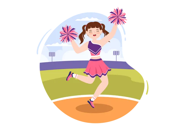 Weibliche Cheerleaderin  Illustration