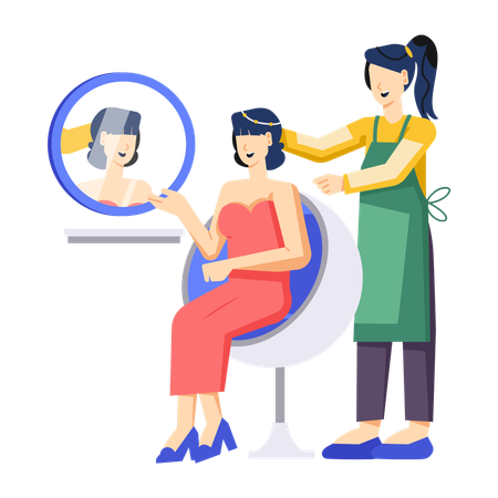 Weibliche Friseurin  Illustration