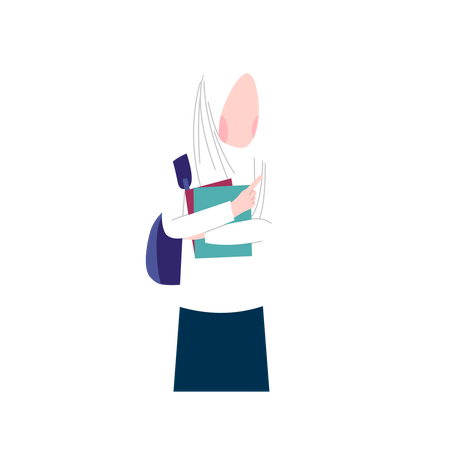 Studentin mit Hijab  Illustration