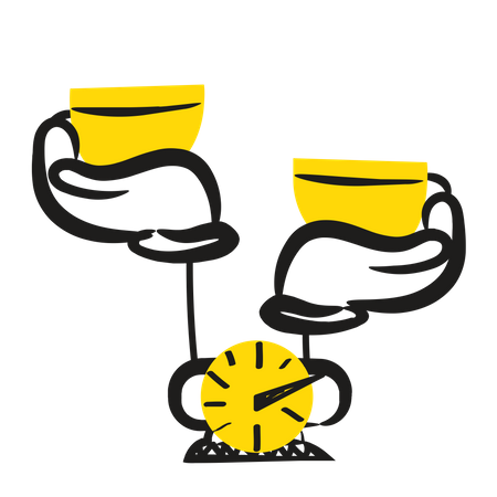 Weighing scale making decision  Illustration