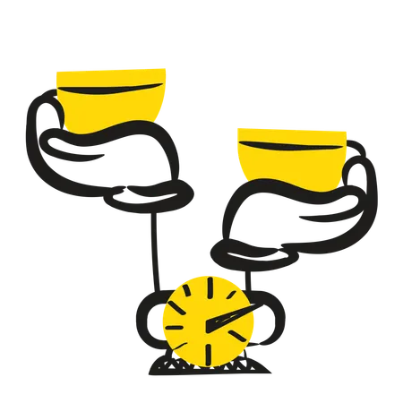 Weighing scale making decision  Illustration