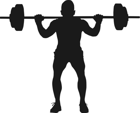 Weight lifting a man  Illustration