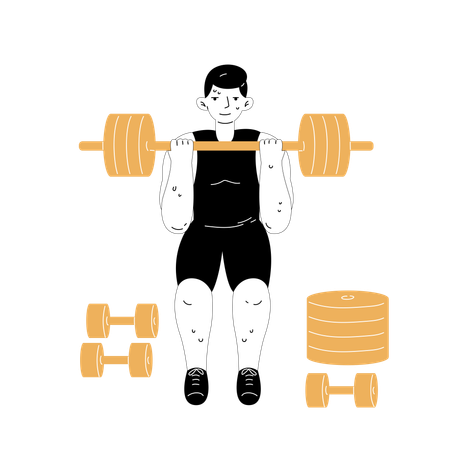 Weight Lifting  Illustration