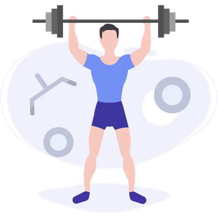 Weight lifting  Illustration