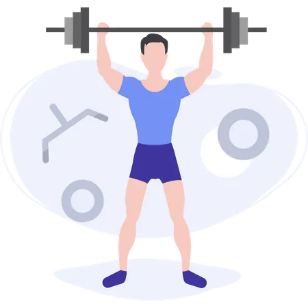 Weight lifting  Illustration