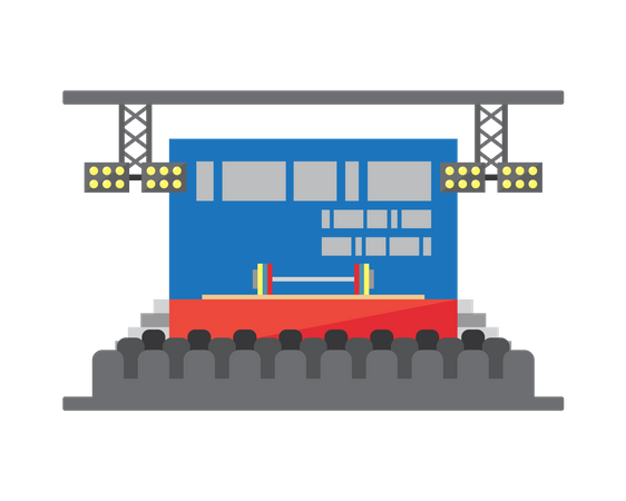 Weight lifting stage  Illustration