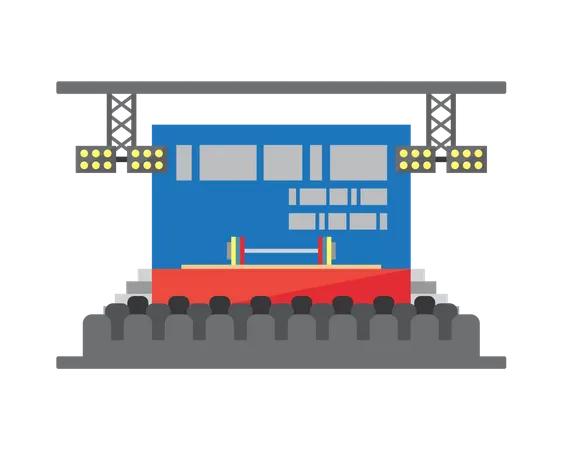 Weight lifting stage  Illustration