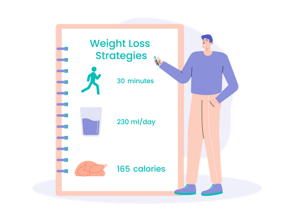 Weight loss diet  Illustration