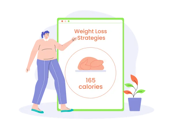 Weight loss strategy  Illustration
