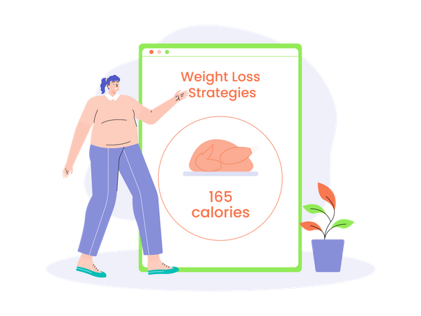 Weight loss strategy  Illustration