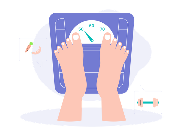 Weight measure scale  Illustration
