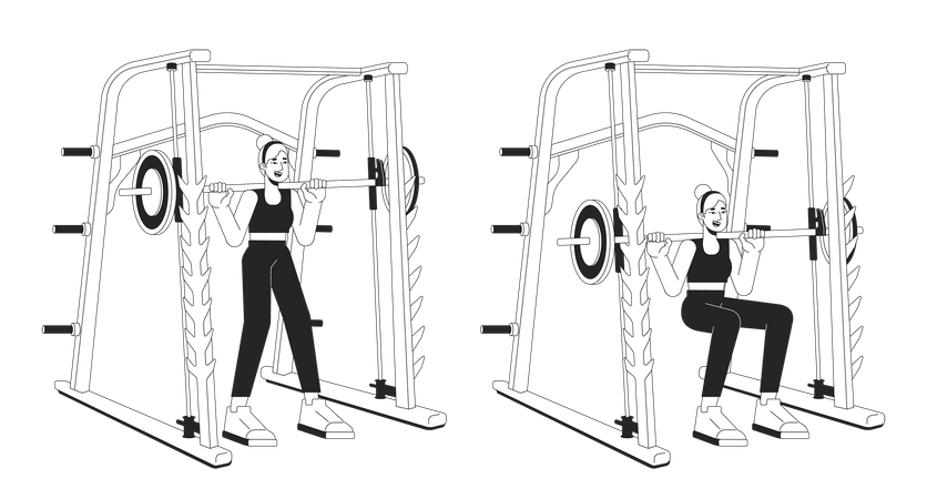 Weight power rack  Illustration