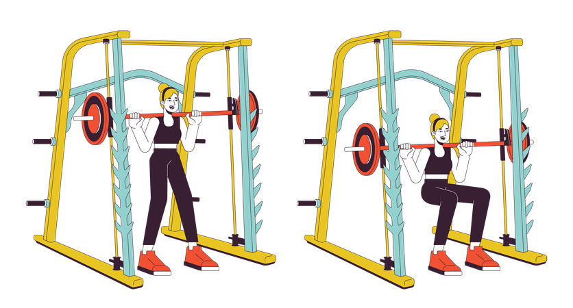 Weight power rack  Illustration