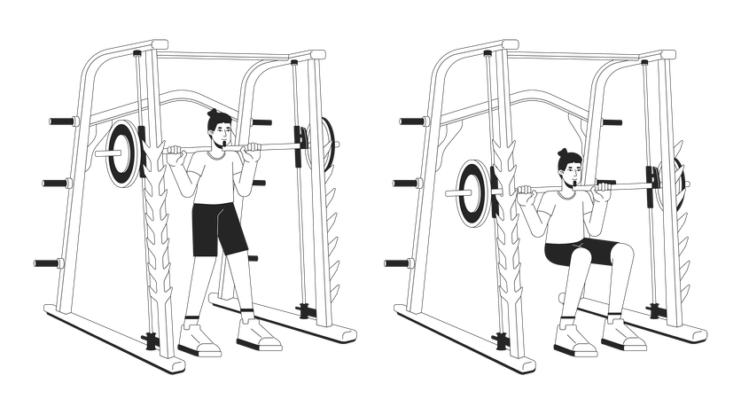 Weight power rack  Illustration