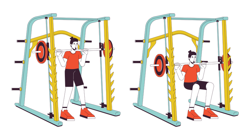 Weight power rack  Illustration