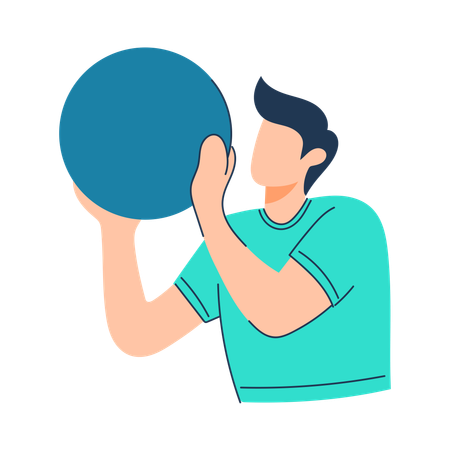 Weighted medicine ball  Illustration