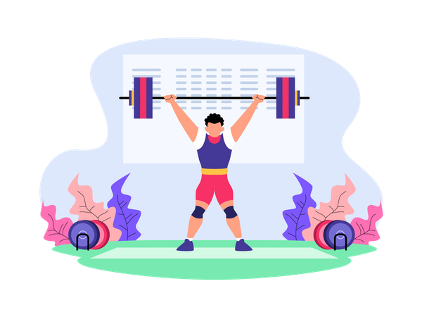 Weightlifting competition  Illustration