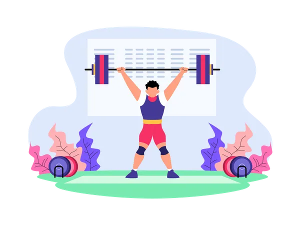 Weightlifting competition  Illustration
