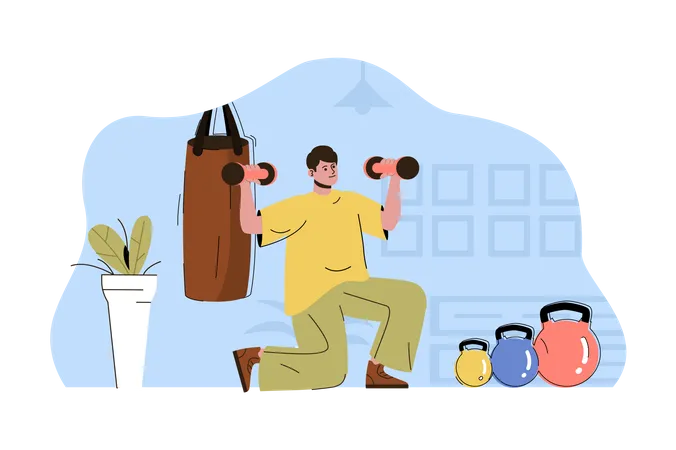 Weightlifting exercise Illustration