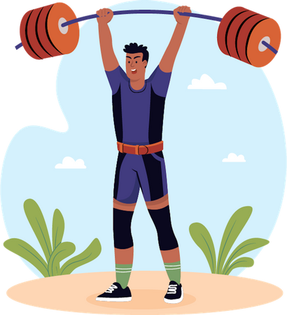 Weightlifting Fitness  Illustration