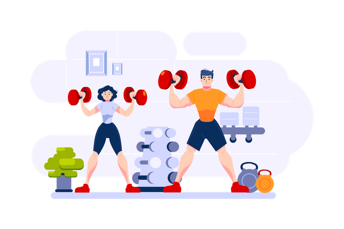 Weightlifting  Illustration