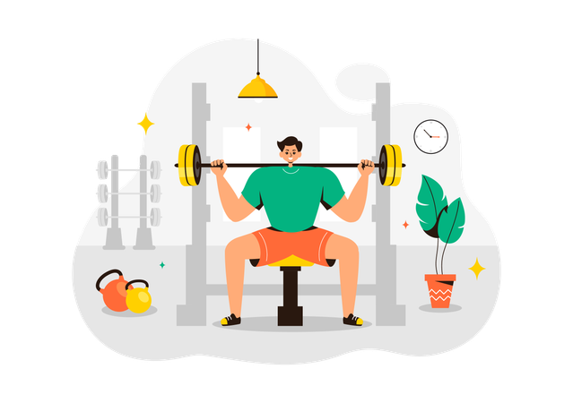 Weightlifting Sport Illustration  Illustration