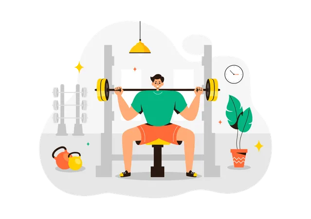 Weightlifting Sport Illustration  Illustration