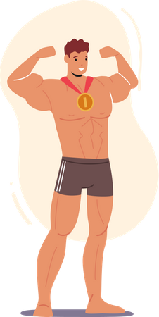 Weightlifting winner Illustration