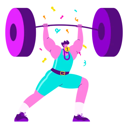Weightlifting Winner  Illustration