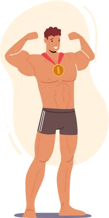 Weightlifting winner  Illustration