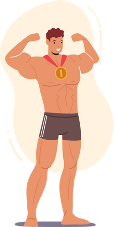 Weightlifting winner  Illustration