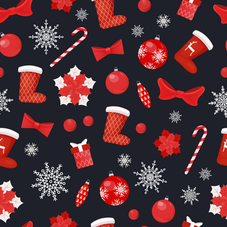 Weihnachten, Seamless, Muster, Socks,, Candy,, Lollipop  Illustration