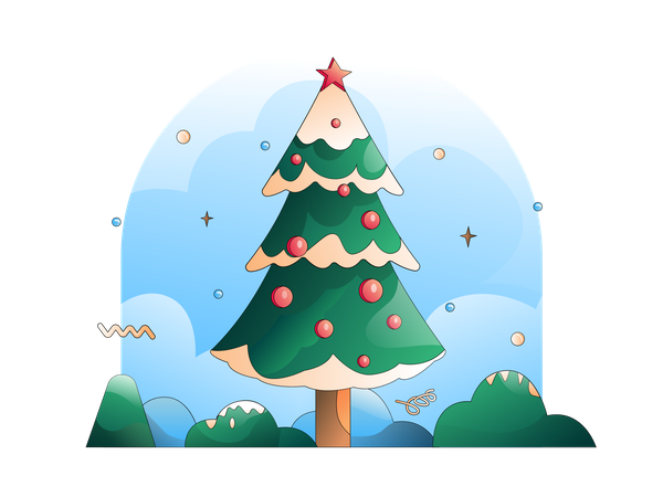 Weihnachtsbaum  Illustration