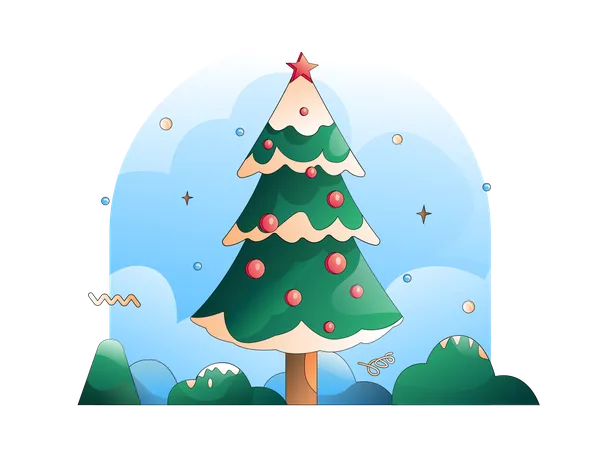 Weihnachtsbaum  Illustration