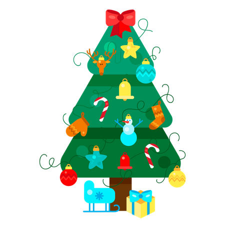 Weihnachtsbaum  Illustration