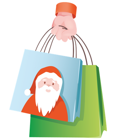 Weihnachtseinkauf  Illustration