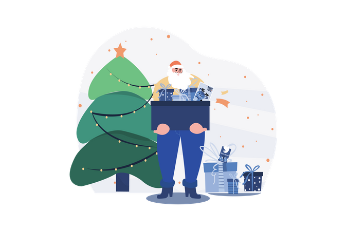 Weihnachtsgeschenke  Illustration