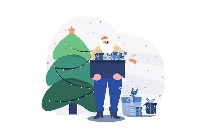 Weihnachtsgeschenke  Illustration