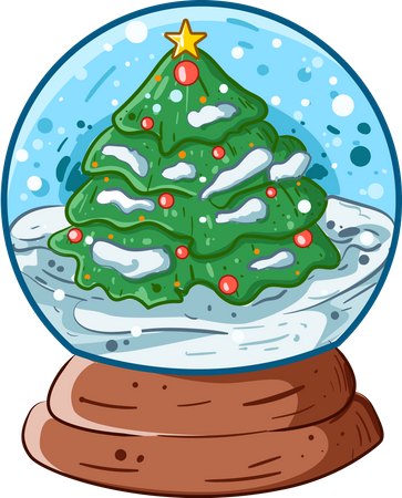 Weihnachten schneeball globus  Illustration