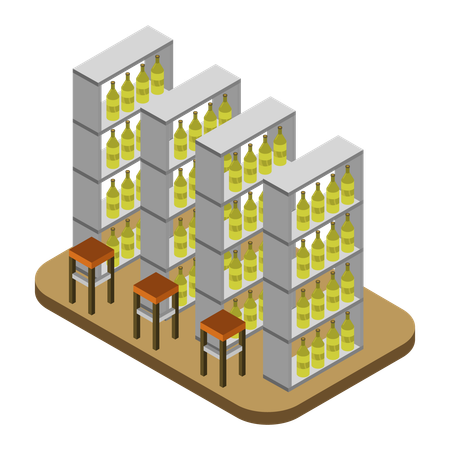 Weinflasche  Illustration
