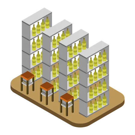 Weinflasche  Illustration