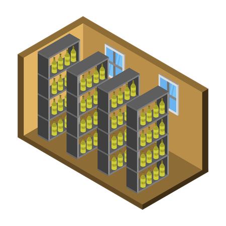 Weinflasche  Illustration