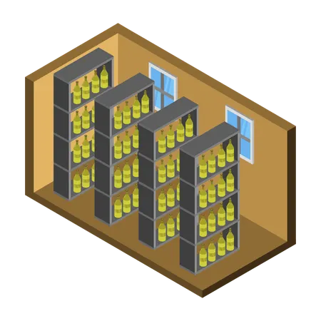 Weinflasche  Illustration