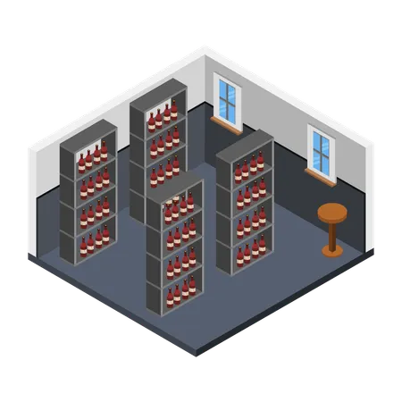 Weinlagerung  Illustration
